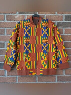 Unisex Ankara Bomber Jacket